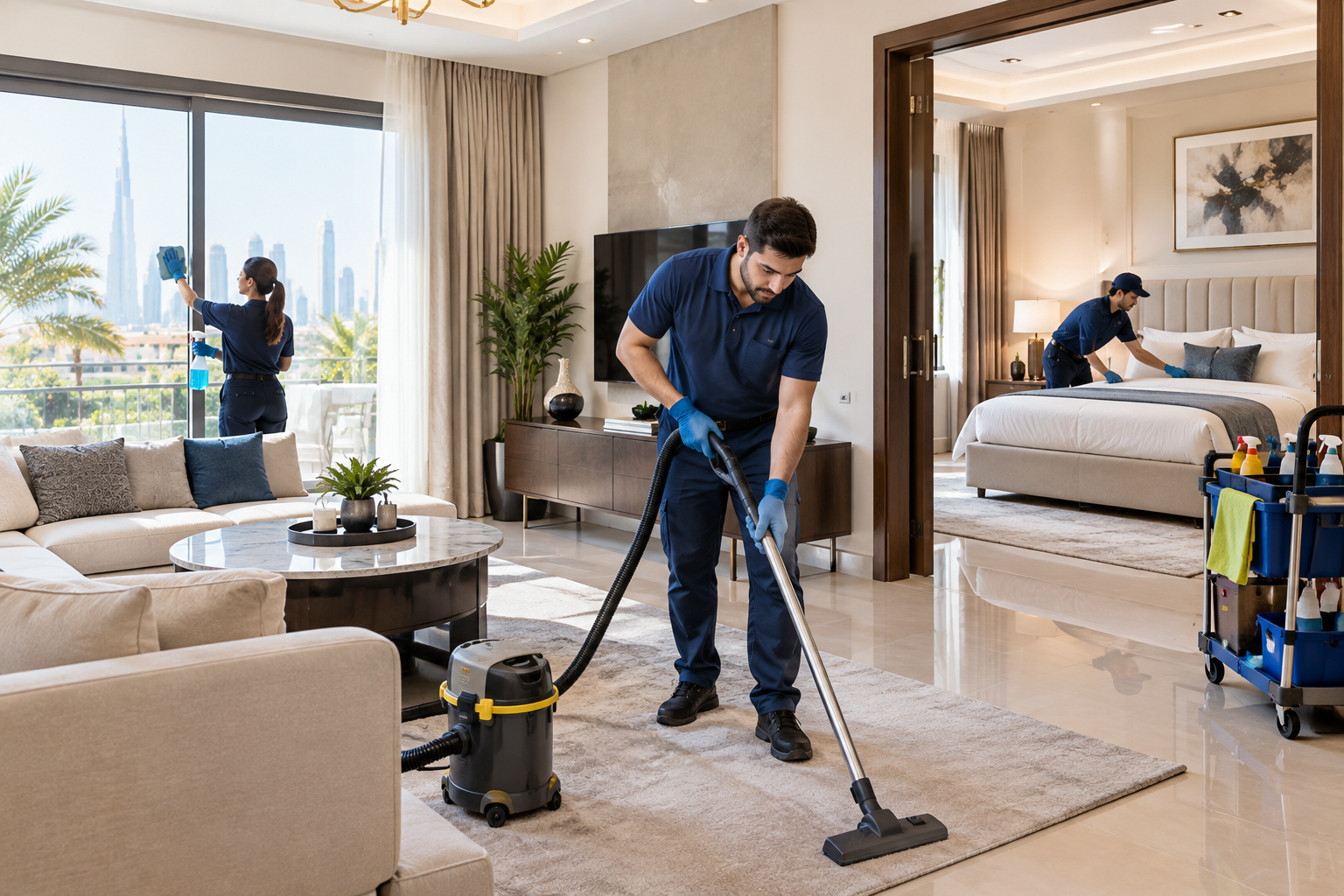How to Deep Clean a Villa Bedroom and Living Room in Dubai